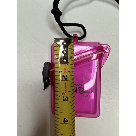 Disney Lanyard Blizzard Beach Pink Translucent Safe Holder Water Resistant Pool - Picture 10 of 11